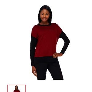 Blue/Black, high/low, NWOT sweater,smoke free home